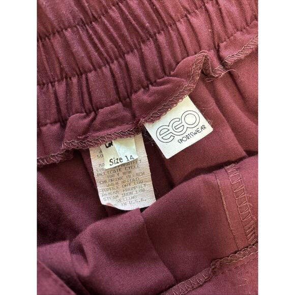 Ego Womens VTG 70s Culottes 14 Pleated Wide Leg Pants Cropped Retro High Rise - Picture 3 of 10